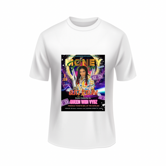 Queen Widi Vybz's 1st Booking T-Shirt - White