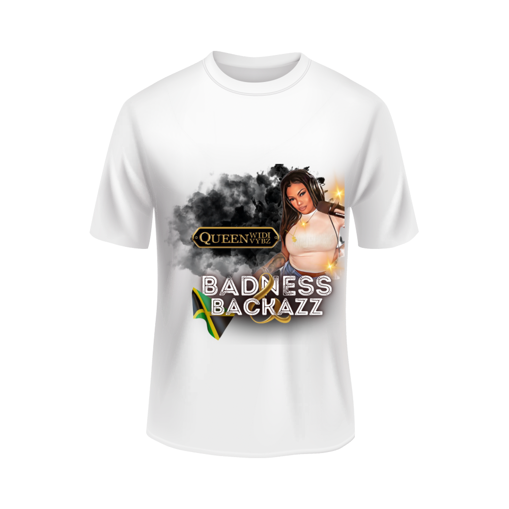 Unisex Badness & Backazz T-shirt - White